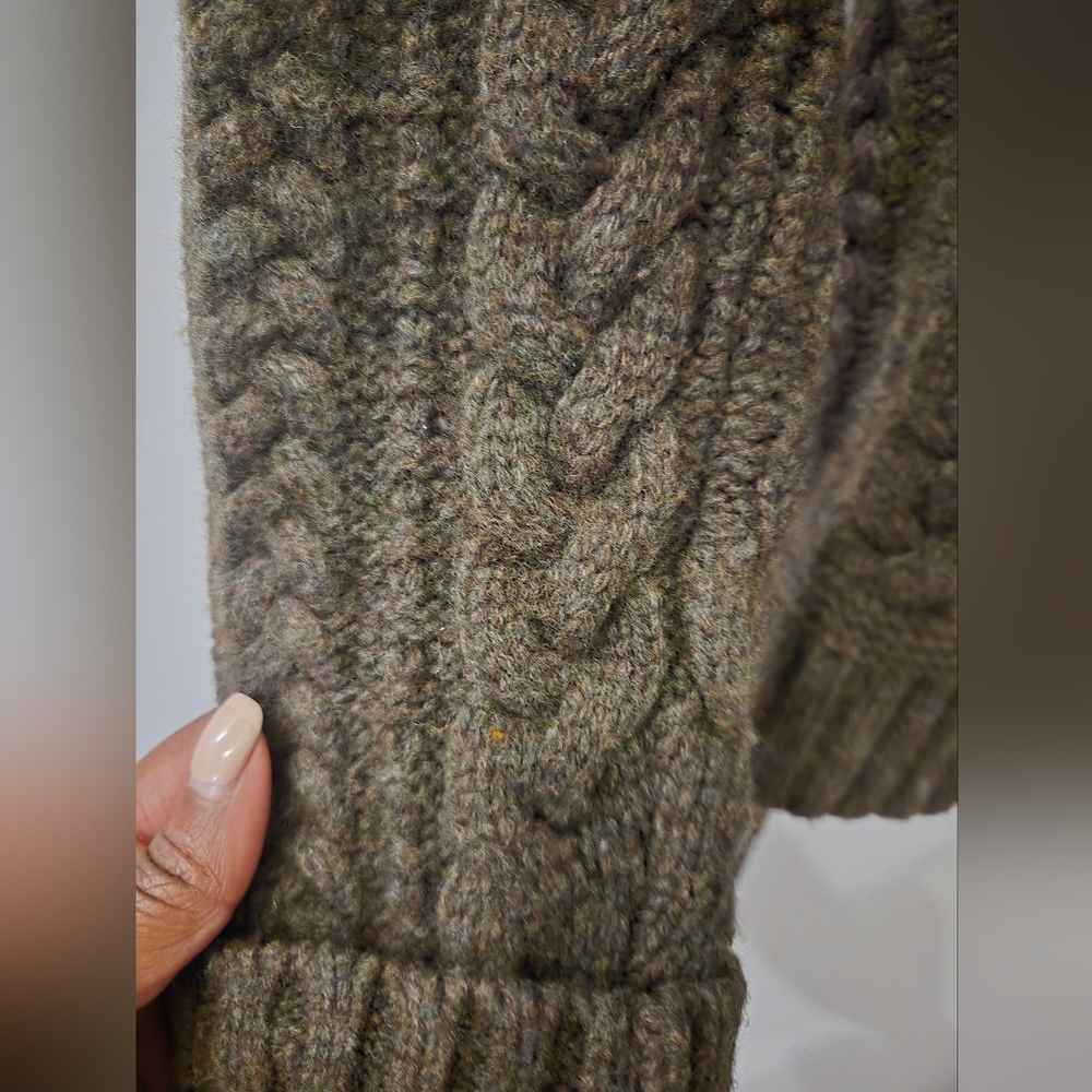 Ralph Lauren Olive Cable Knit Cardigan - Picture 4 of 7